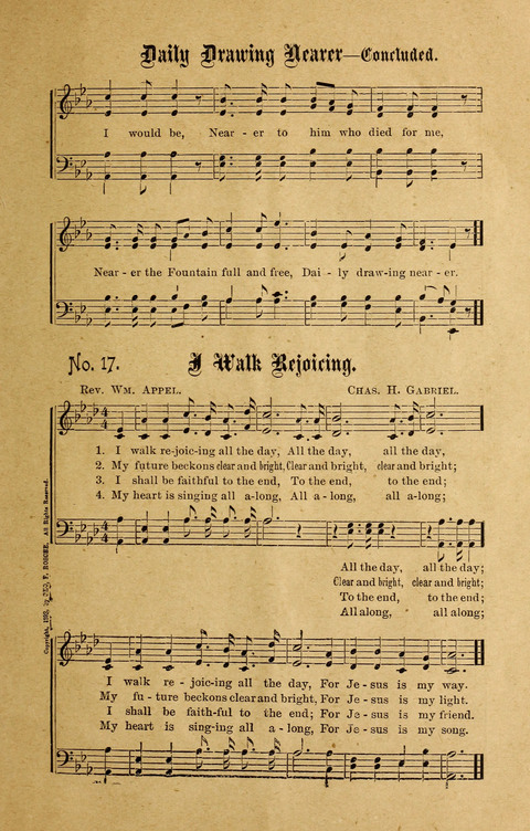 Sabbath Hymns: for the Sabbath School and young peoples socities (second ed.) page 17