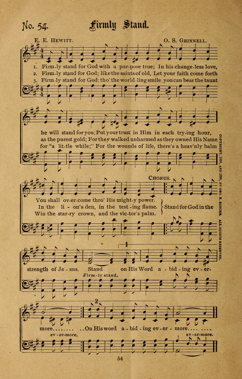 Sabbath Hymns: for the Sabbath School and young peoples socities (second ed.) page 54