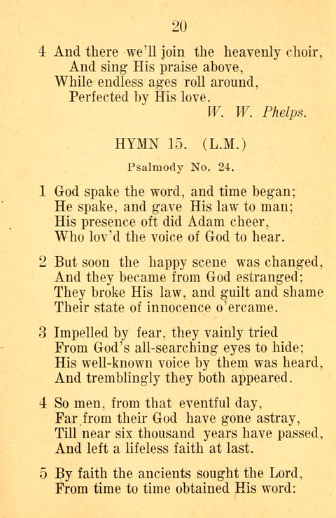 Sacred Hymns and Spiritual Songs: for the Church of Jesus Christ of Latter-Day Saints. 24th ed. page 16