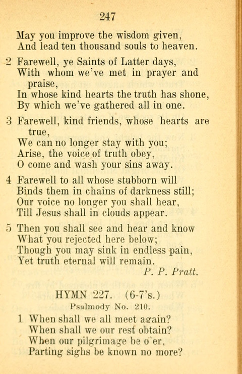 Sacred Hymns and Spiritual Songs: for the Church of Jesus Christ of Latter-Day Saints. 24th ed. page 243
