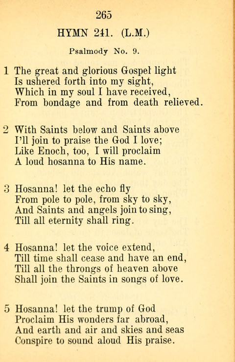 Sacred Hymns and Spiritual Songs: for the Church of Jesus Christ of Latter-Day Saints. 24th ed. page 261