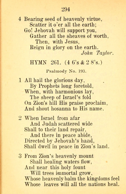 Sacred Hymns and Spiritual Songs: for the Church of Jesus Christ of Latter-Day Saints. 24th ed. page 290