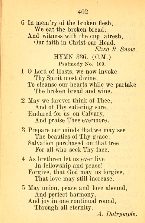 Sacred Hymns and Spiritual Songs: for the Church of Jesus Christ of Latter-Day Saints. 24th ed. page 398