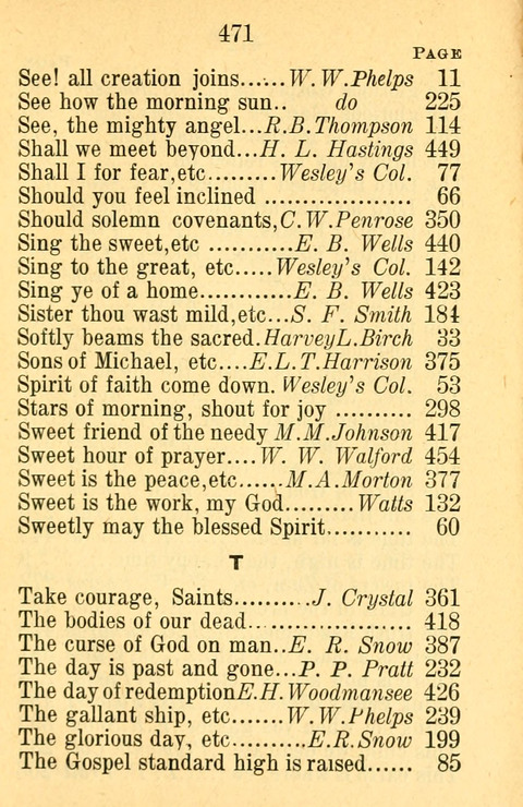 Sacred Hymns and Spiritual Songs: for the Church of Jesus Christ of Latter-Day Saints. 24th ed. page 467