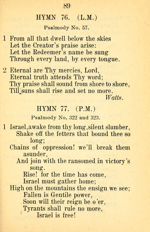 Sacred Hymns and Spiritual Songs: for the Church of Jesus Christ of Latter-Day Saints. 24th ed. page 85