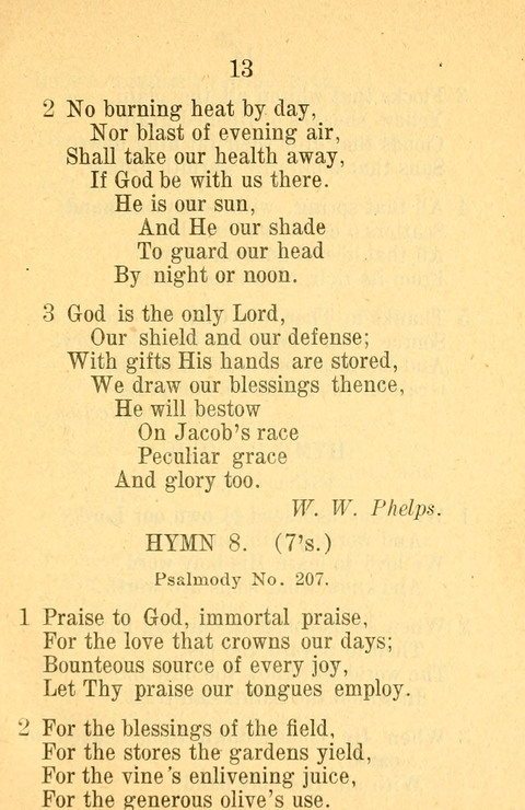 Sacred Hymns and Spiritual Songs: for the Church of Jesus Christ of Latter-Day Saints. 24th ed. page 9
