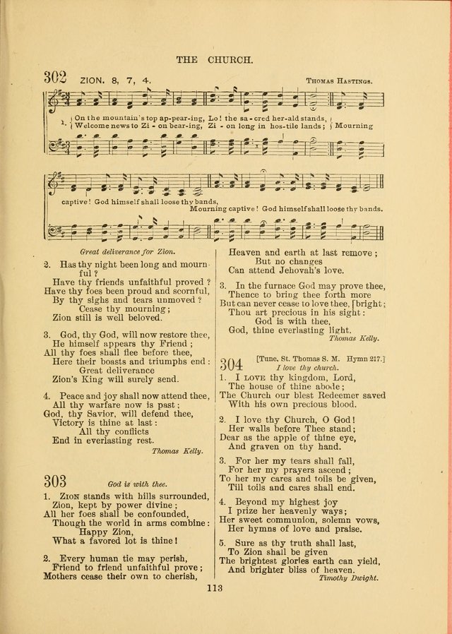 Sacred Hymns and Tunes: designed to be used by the Wesleyan Methodist Connection (or Church) of America page 113