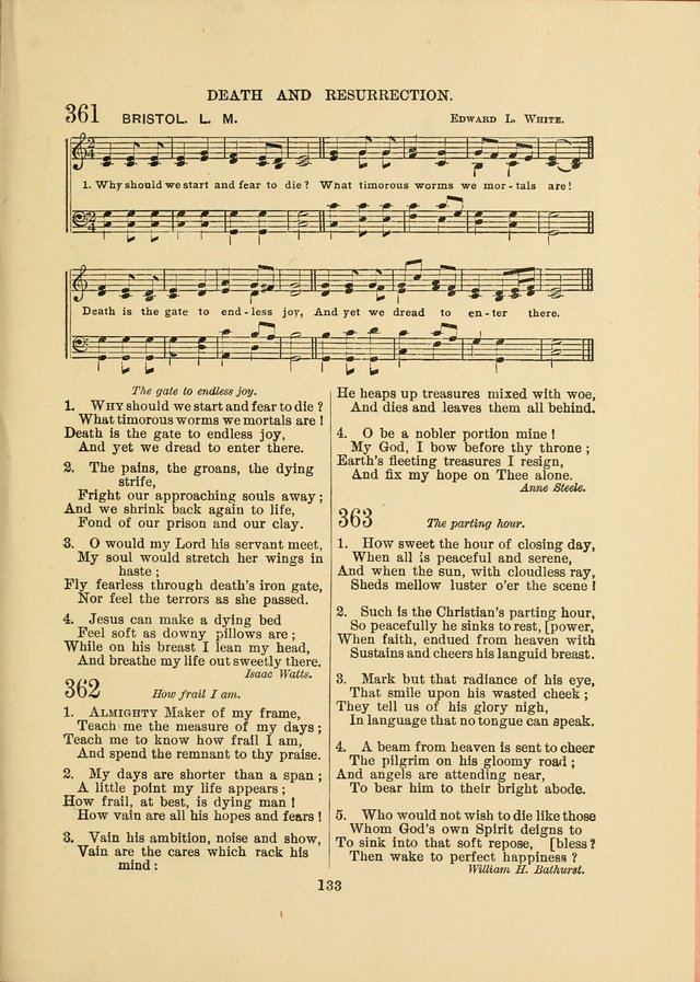 Sacred Hymns and Tunes: designed to be used by the Wesleyan Methodist Connection (or Church) of America page 133