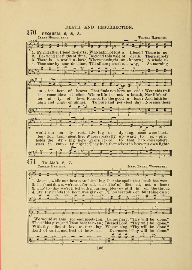 Sacred Hymns and Tunes: designed to be used by the Wesleyan Methodist Connection (or Church) of America page 136