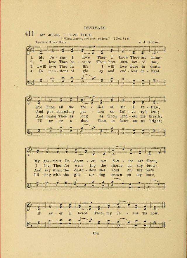 Sacred Hymns and Tunes: designed to be used by the Wesleyan Methodist Connection (or Church) of America page 154