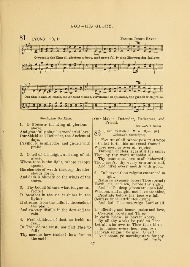 Sacred Hymns and Tunes: designed to be used by the Wesleyan Methodist Connection (or Church) of America page 27
