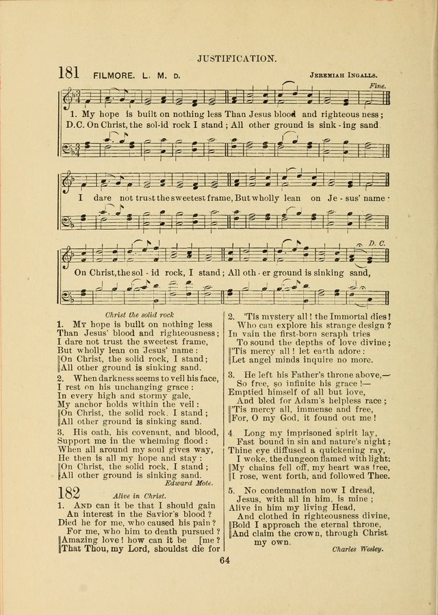 Sacred Hymns and Tunes: designed to be used by the Wesleyan Methodist Connection (or Church) of America page 64