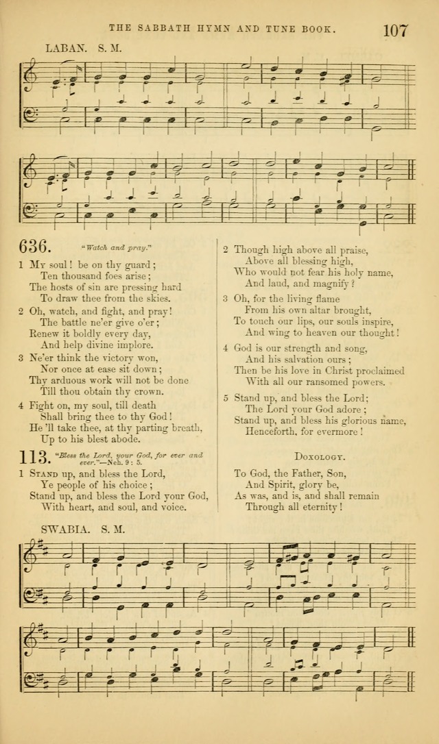 The Sabbath Hymn and Tune Book: for the service of song in the house of  the Lord page 109