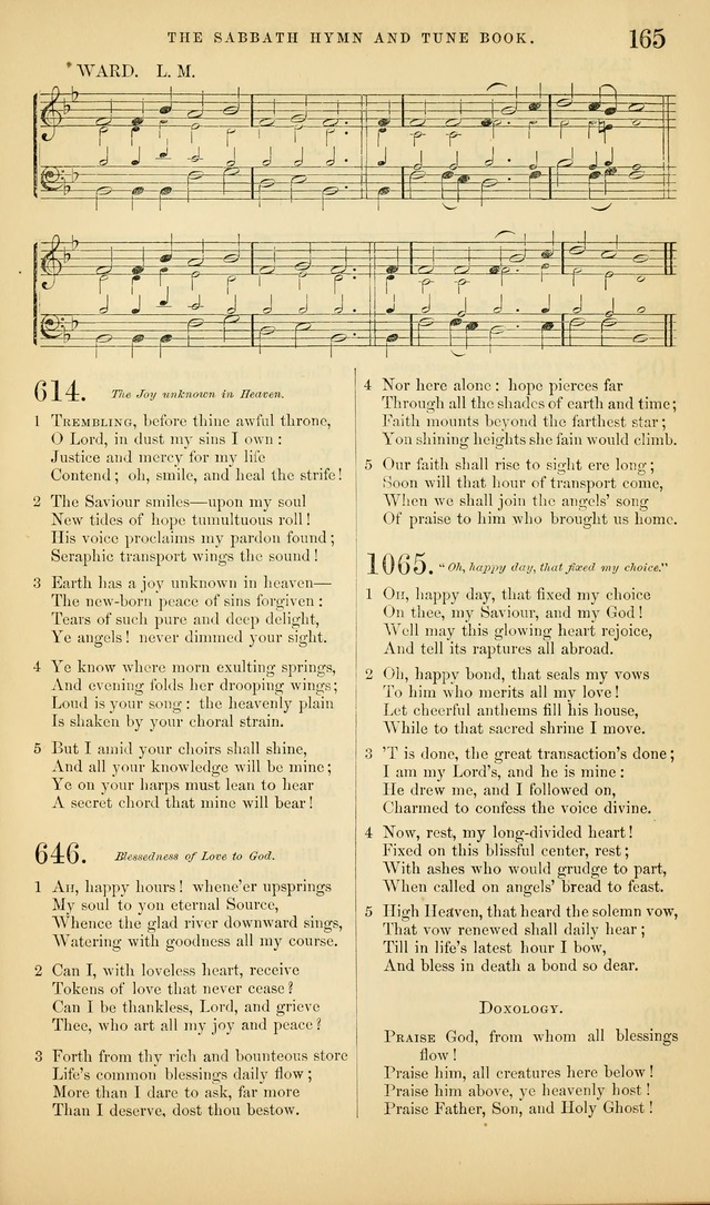 The Sabbath Hymn and Tune Book: for the service of song in the house of  the Lord page 167