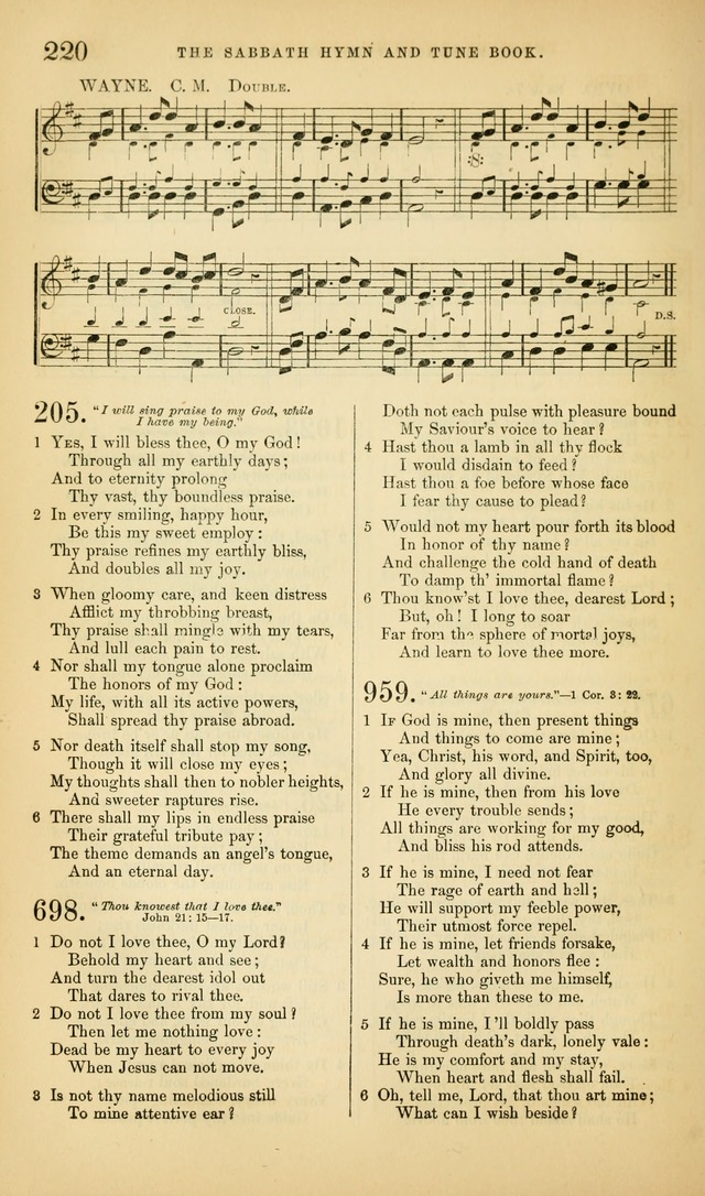 The Sabbath Hymn and Tune Book: for the service of song in the house of  the Lord page 222