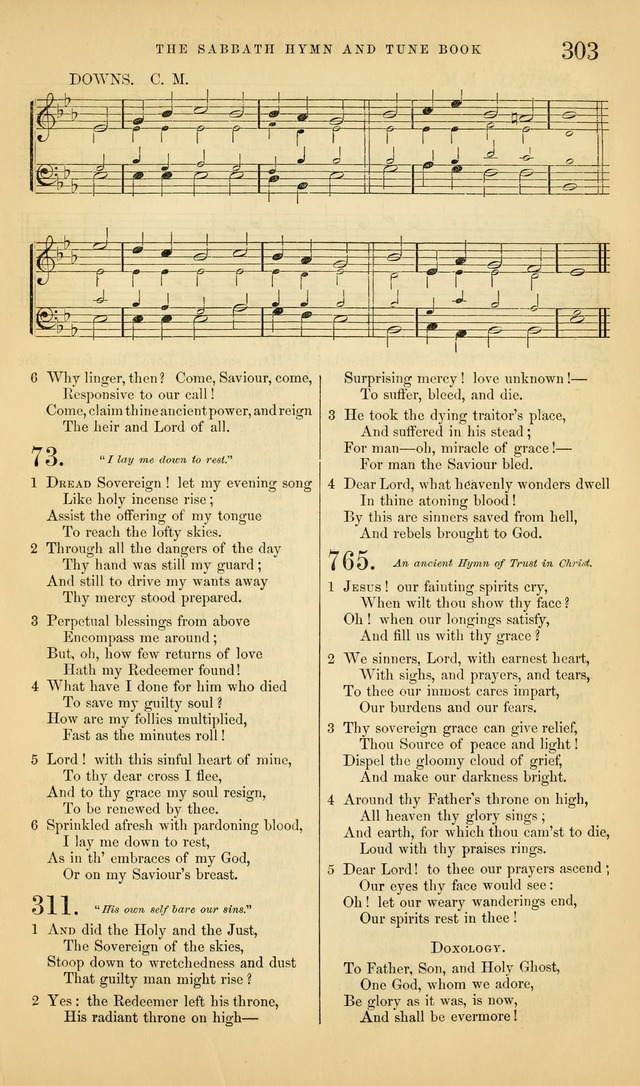 The Sabbath Hymn and Tune Book: for the service of song in the house of  the Lord page 305