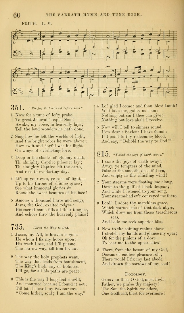 The Sabbath Hymn and Tune Book: for the service of song in the house of  the Lord page 62