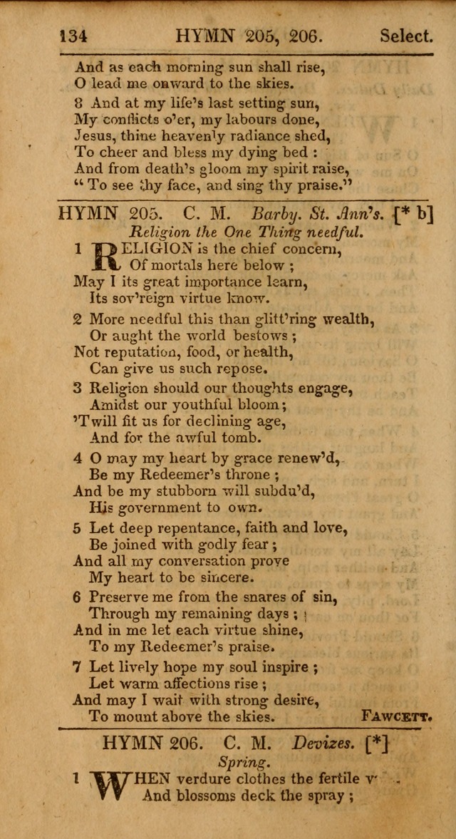 Select Hymns: the third part of Christian Psalmody; with directions for musical expression (Stereotype ed.) page 134