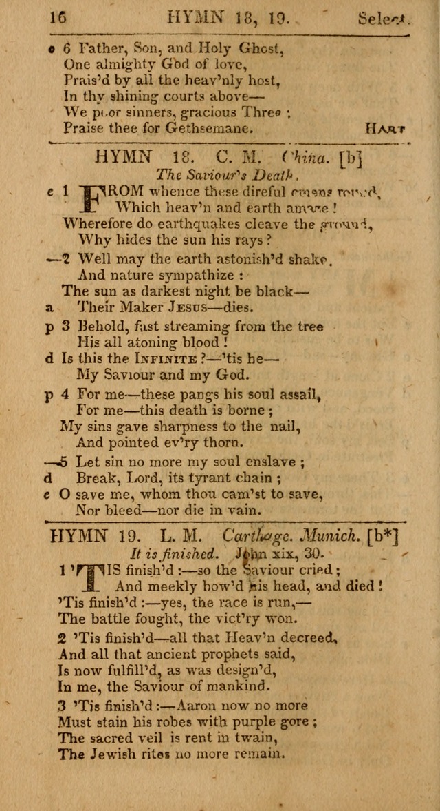 Select Hymns: the third part of Christian Psalmody; with directions for musical expression (Stereotype ed.) page 16