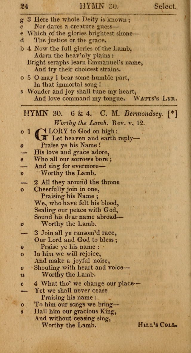Select Hymns: the third part of Christian Psalmody; with directions for musical expression (Stereotype ed.) page 24