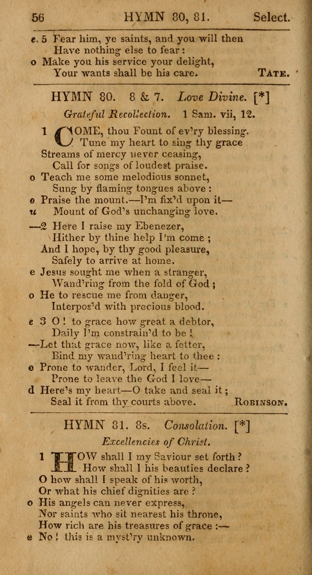 Select Hymns: the third part of Christian Psalmody; with directions for musical expression (Stereotype ed.) page 56