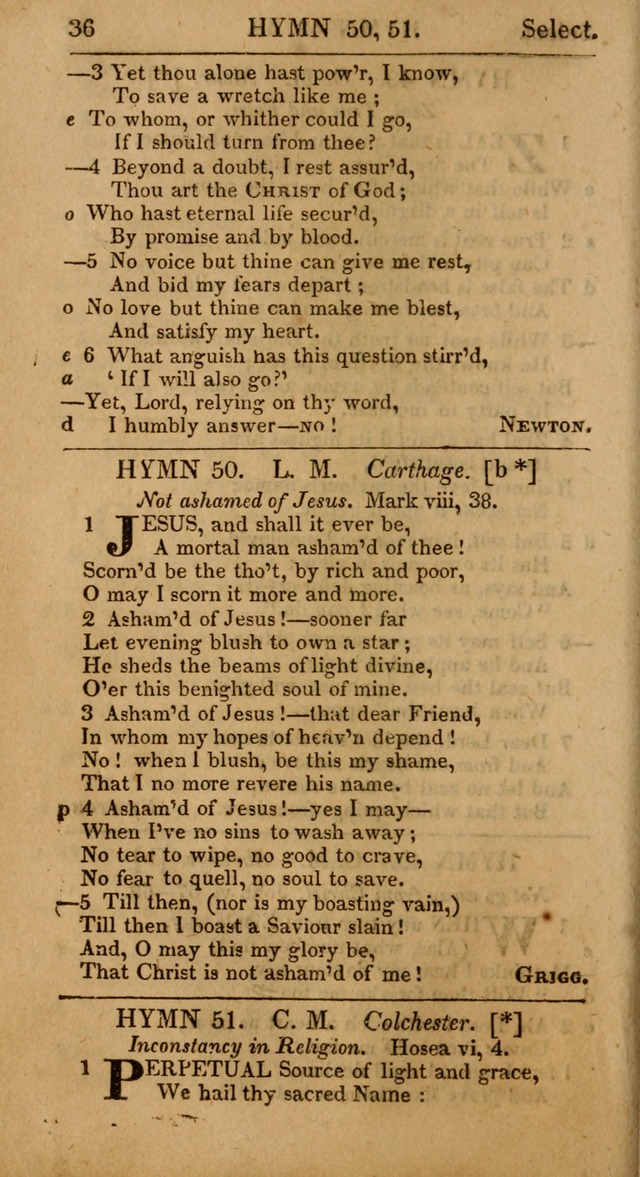 Select Hymns, The Third Part of Christian Psalmody. 3rd ed. page 36