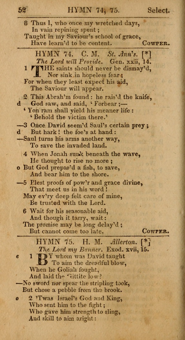 Select Hymns, The Third Part of Christian Psalmody. 3rd ed. page 52