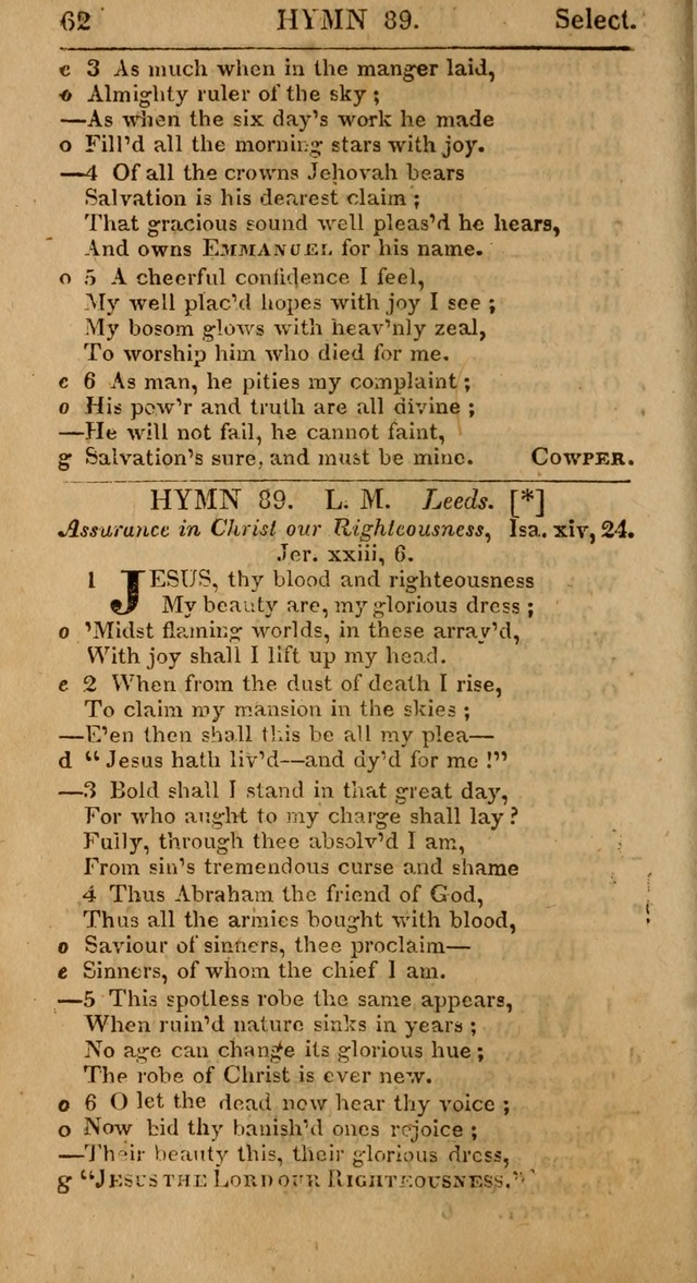 Select Hymns, The Third Part of Christian Psalmody. 3rd ed. page 62