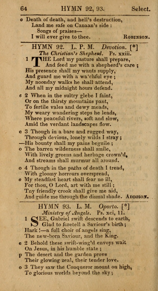 Select Hymns, The Third Part of Christian Psalmody. 3rd ed. page 64