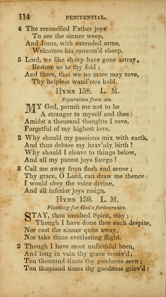 A Selection of Hymns for the Use of Social Religious Meetings and for Private Devotions. 7th ed. page 114