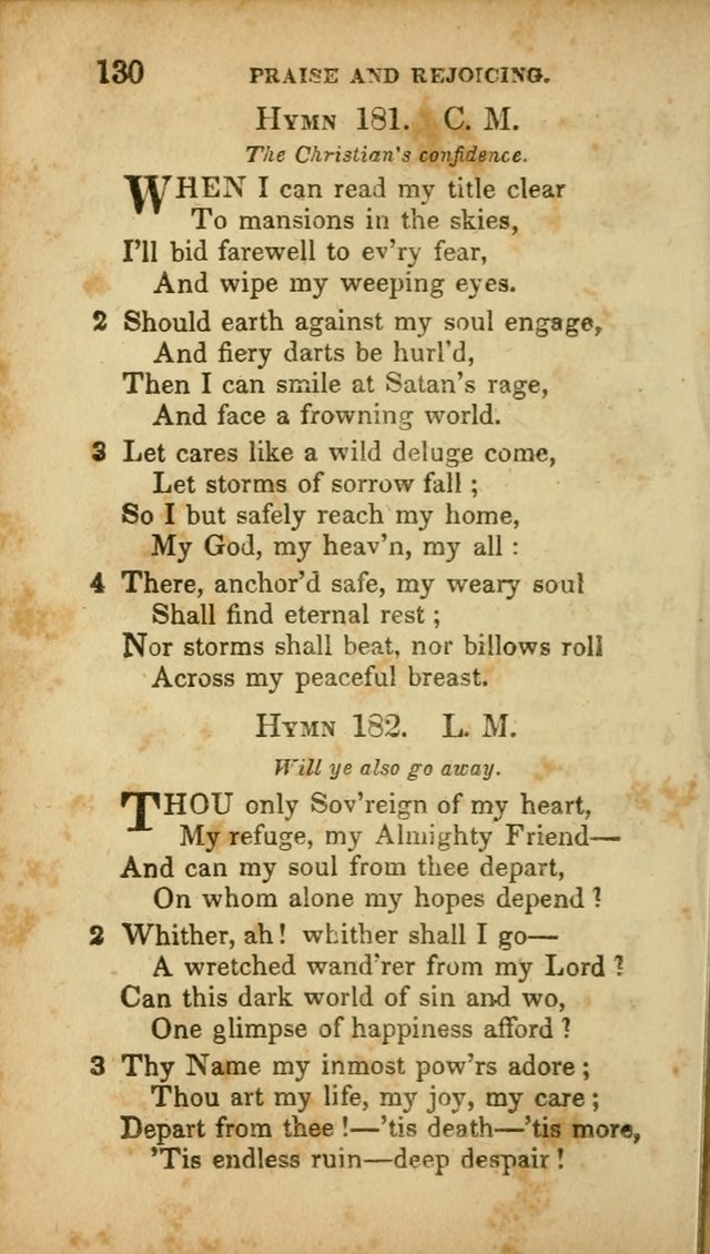 A Selection of Hymns for the Use of Social Religious Meetings and for Private Devotions. 7th ed. page 130