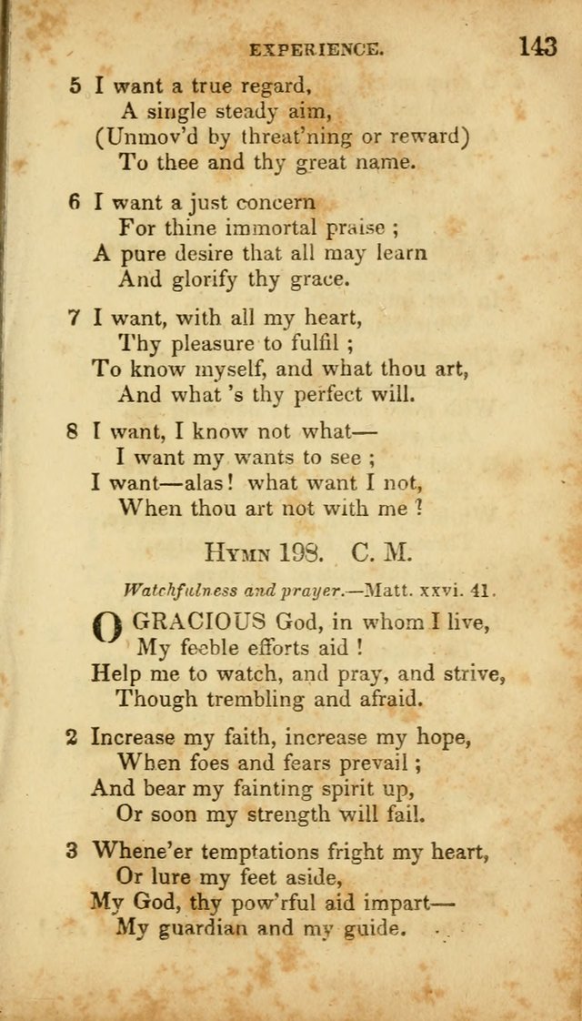 A Selection of Hymns for the Use of Social Religious Meetings and for Private Devotions. 7th ed. page 143