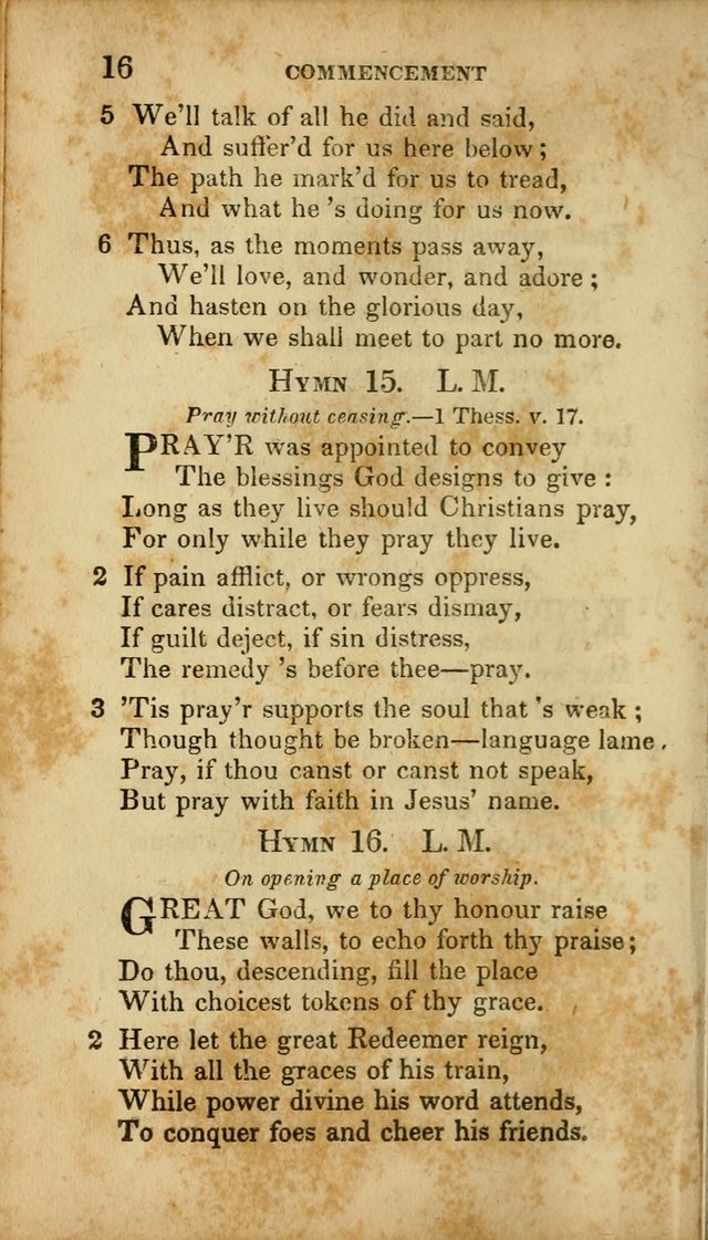 A Selection of Hymns for the Use of Social Religious Meetings and for Private Devotions. 7th ed. page 16