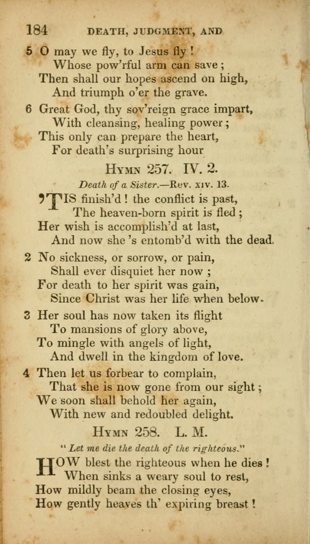 A Selection of Hymns for the Use of Social Religious Meetings and for Private Devotions. 7th ed. page 184