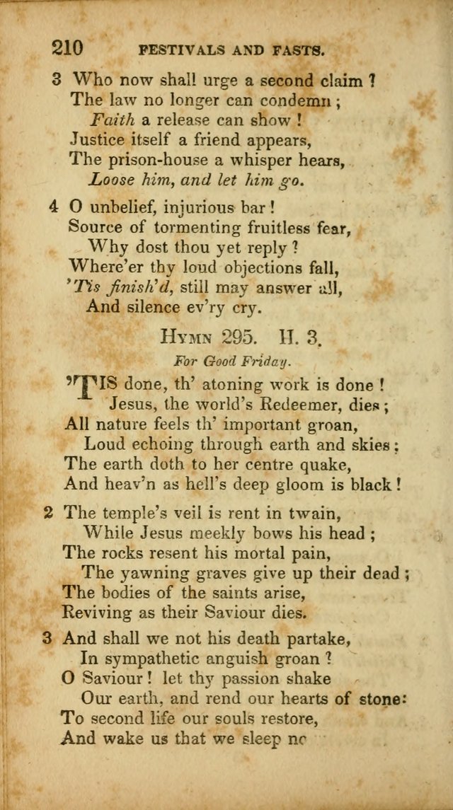 A Selection of Hymns for the Use of Social Religious Meetings and for Private Devotions. 7th ed. page 210