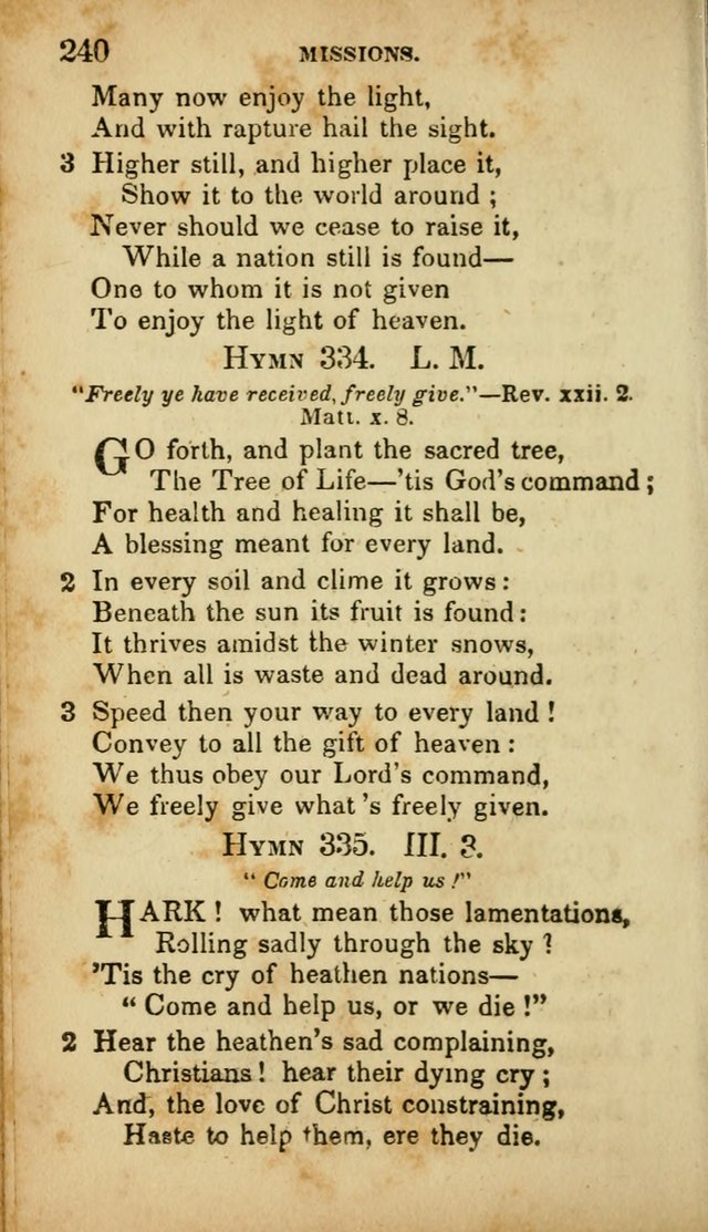 A Selection of Hymns for the Use of Social Religious Meetings and for Private Devotions. 7th ed. page 240