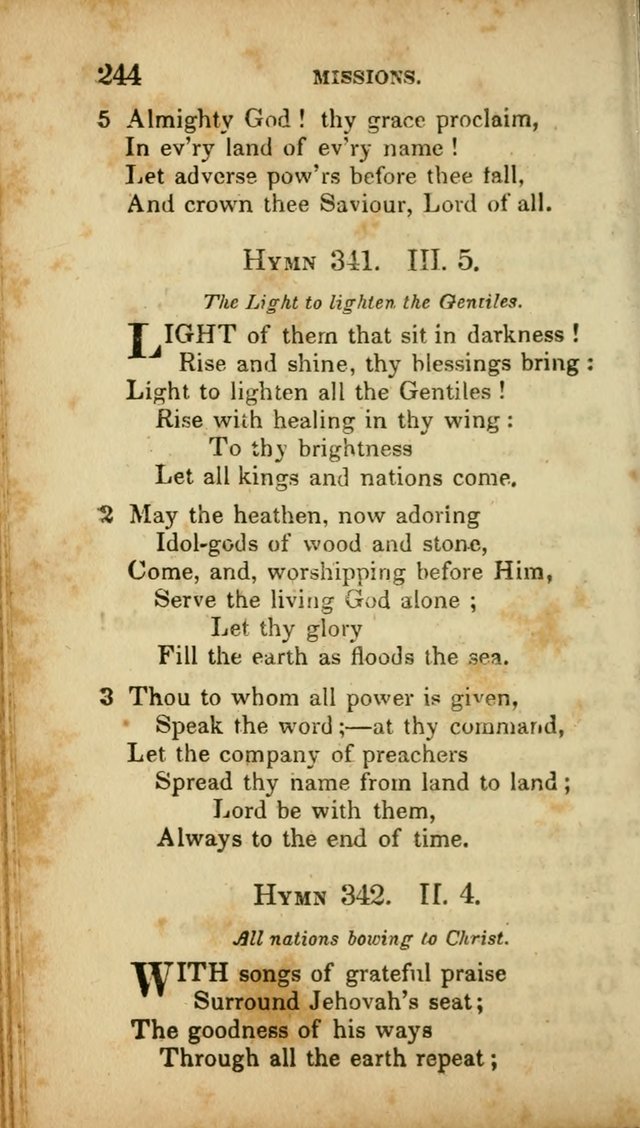 A Selection of Hymns for the Use of Social Religious Meetings and for Private Devotions. 7th ed. page 244