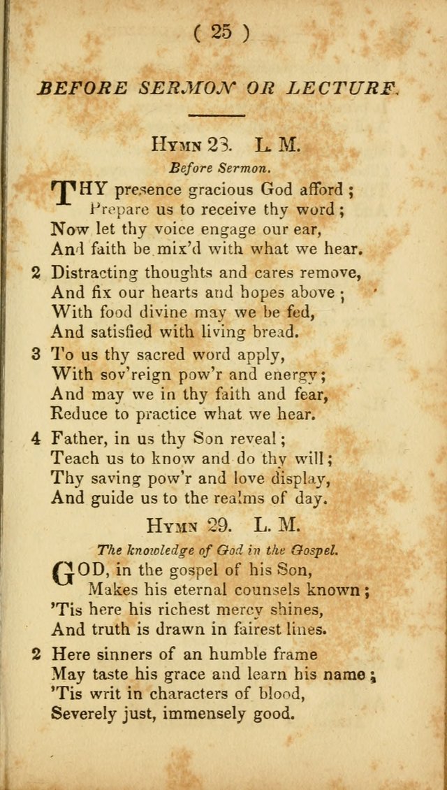 A Selection of Hymns for the Use of Social Religious Meetings and for Private Devotions. 7th ed. page 25