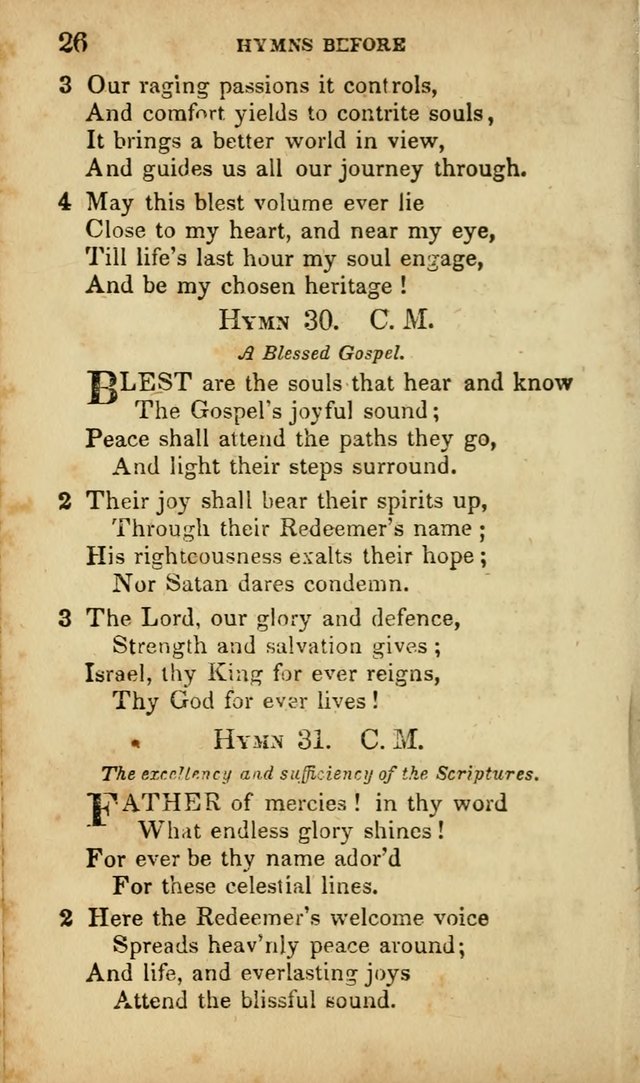 A Selection of Hymns for the Use of Social Religious Meetings and for Private Devotions. 7th ed. page 26
