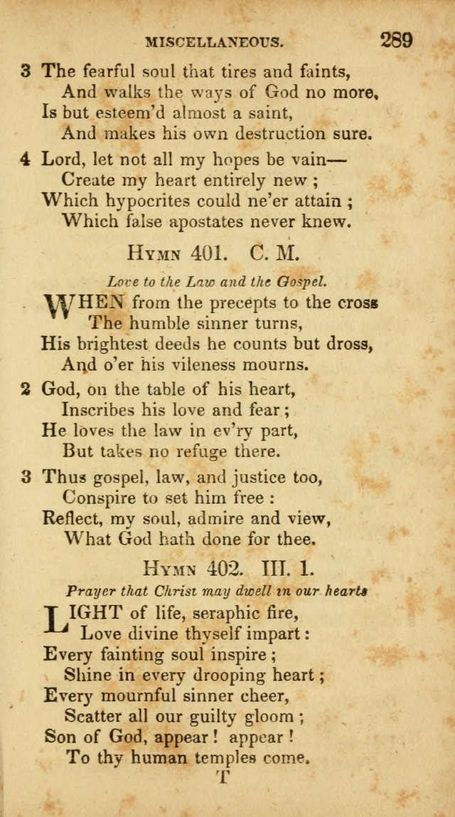 A Selection of Hymns for the Use of Social Religious Meetings and for Private Devotions. 7th ed. page 289