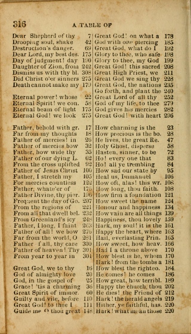 A Selection of Hymns for the Use of Social Religious Meetings and for Private Devotions. 7th ed. page 316