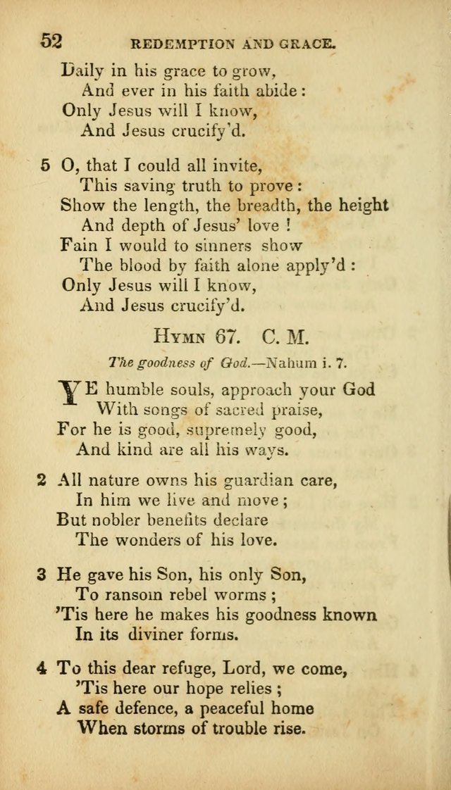 A Selection of Hymns for the Use of Social Religious Meetings and for Private Devotions. 7th ed. page 52