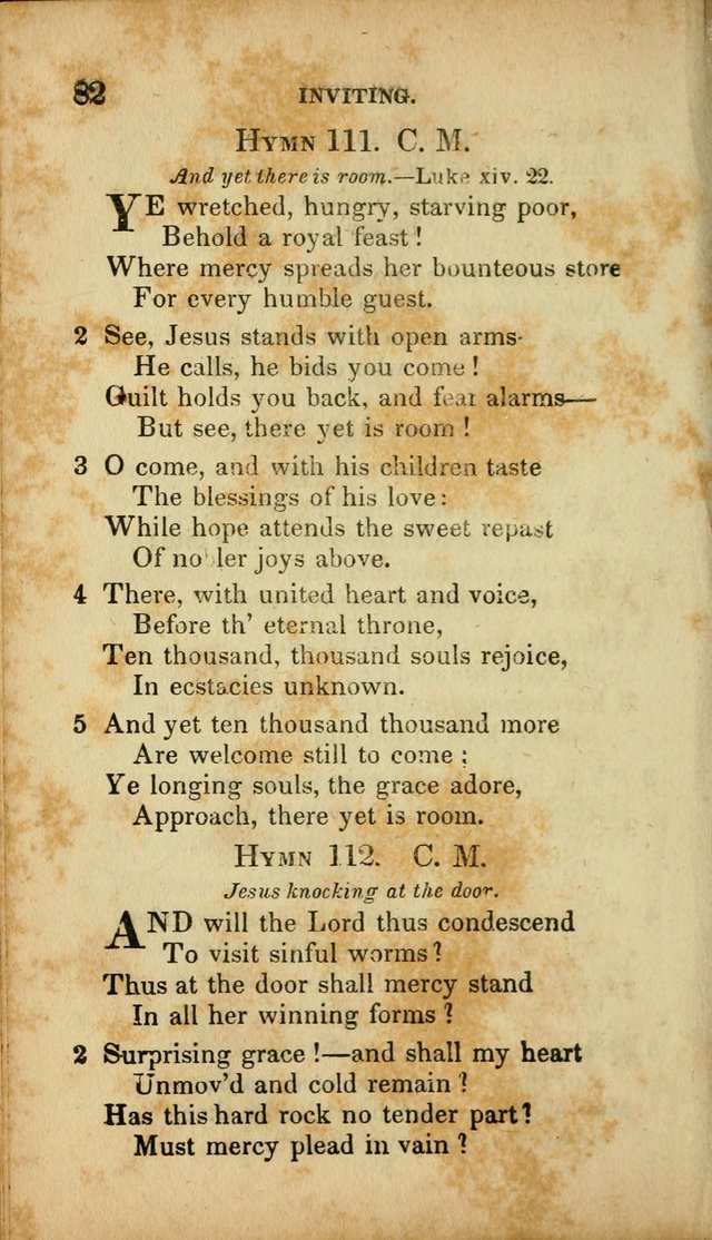 A Selection of Hymns for the Use of Social Religious Meetings and for Private Devotions. 7th ed. page 82