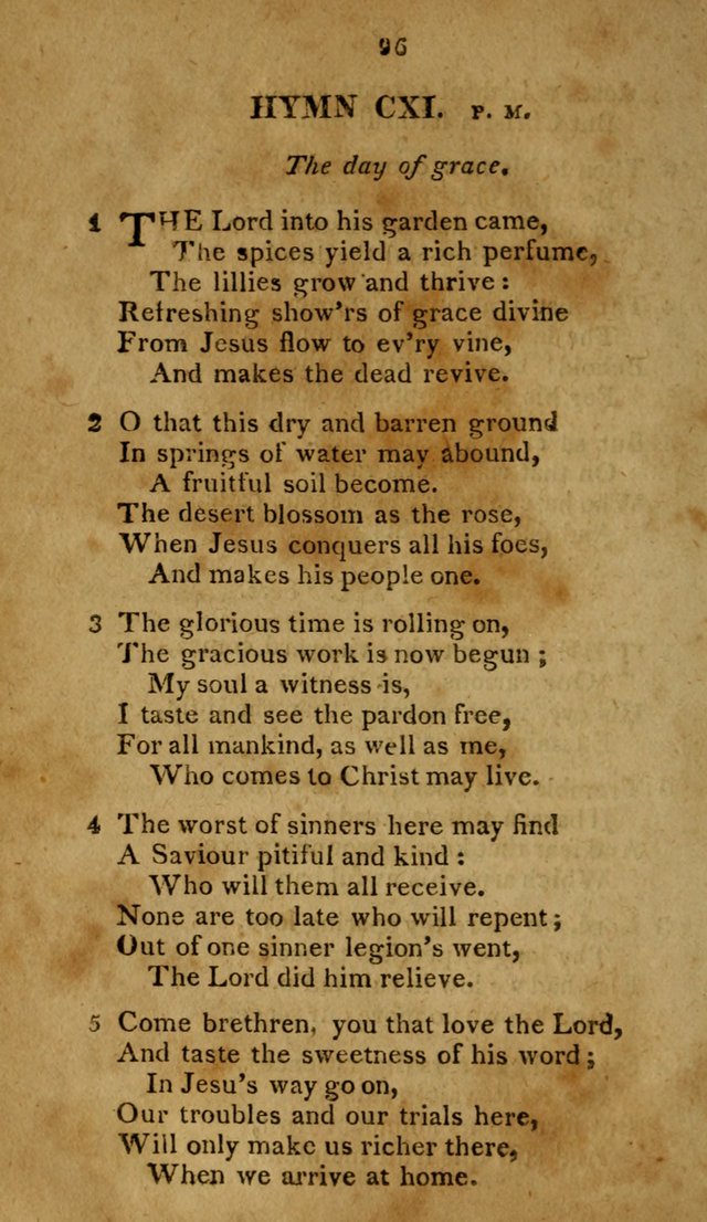 A Selection of Hymns, from Various Authors, Supplementary for the Use of Christians. 1st ed. page 101