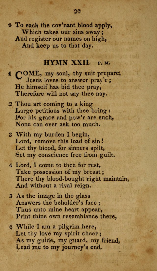 A Selection of Hymns, from Various Authors, Supplementary for the Use of Christians. 1st ed. page 25