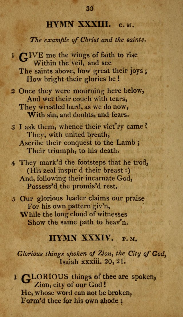 A Selection of Hymns, from Various Authors, Supplementary for the Use of Christians. 1st ed. page 35