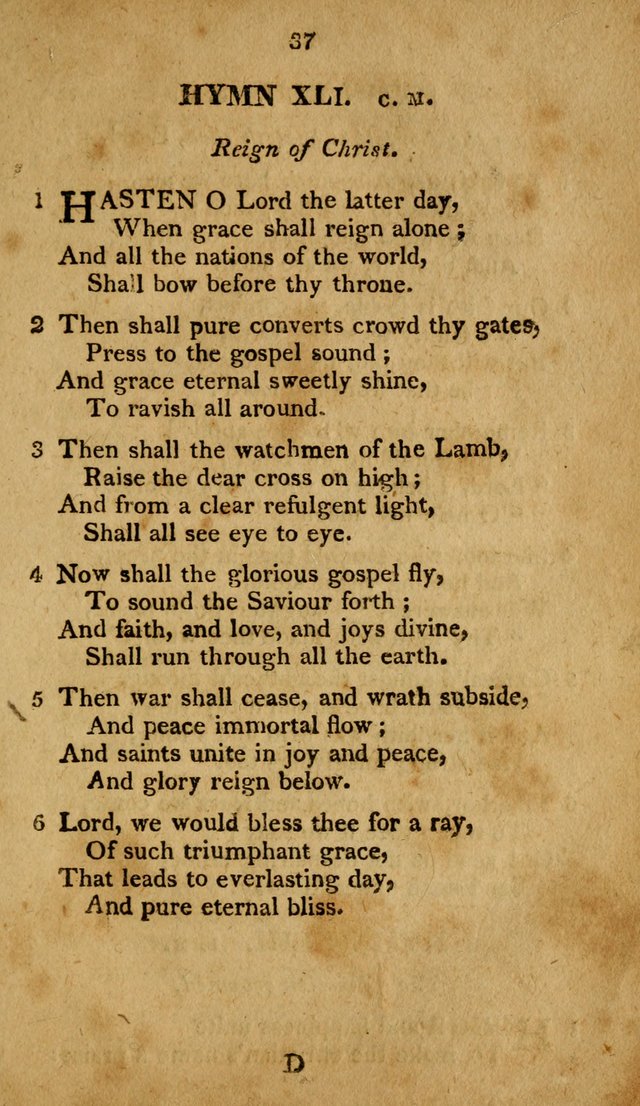 A Selection of Hymns, from Various Authors, Supplementary for the Use of Christians. 1st ed. page 42