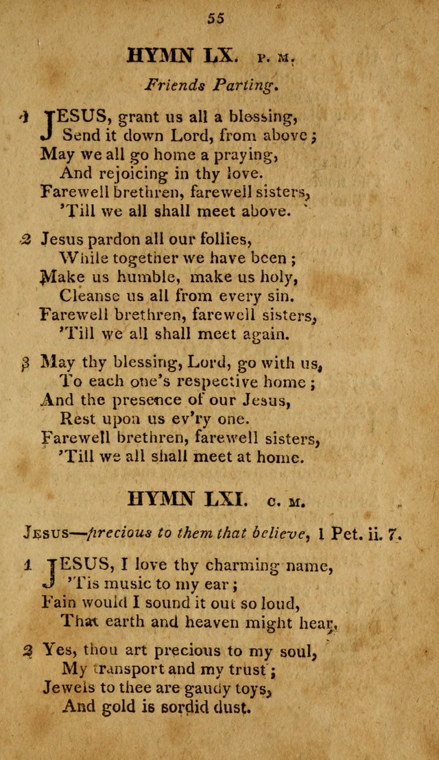 A Selection of Hymns, from Various Authors, Supplementary for the Use of Christians. 1st ed. page 60