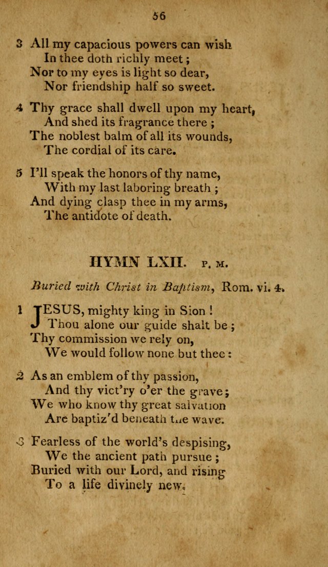 A Selection of Hymns, from Various Authors, Supplementary for the Use of Christians. 1st ed. page 61