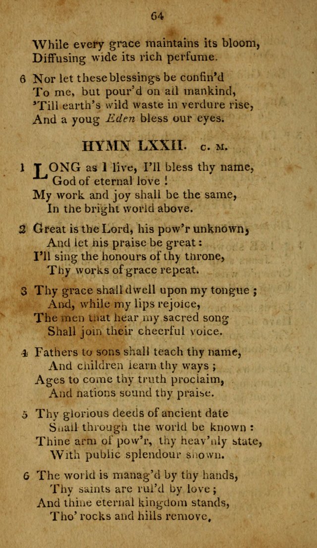 A Selection of Hymns, from Various Authors, Supplementary for the Use of Christians. 1st ed. page 69